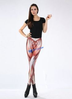 Womens Galaxy Muscle Printing Leggings Elasticity Pants Fashion