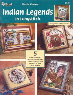 Indian Legends in Longstitch ~ Plastic Canvas, Soft Cover Book