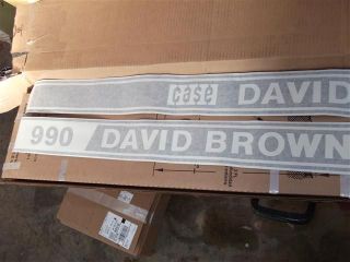 DAVID BROWN/CASE 990 HOOD DECALS. NEW STYLE. XLENT QUALITY. SEE