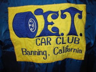vtg 70s E.T. CAR CLUB nylon windbreaker jacket CHEVROLET CORVETTE