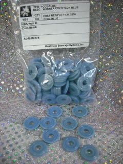 Washers, NYLON Blue, For C02 Tanks, Set of (10)