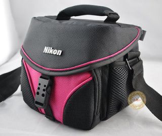 Digital SLR Camera pink Bag Case Nikon D90 D3100 D7000 D5200 D3200