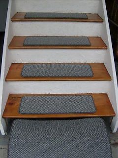 13  Washable Non Skid Carpet Stair Treads WOVEN CARPET MARIN BACKING