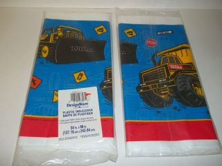 NEW Sealed 1 Tonka Trucks Party Supplies Table Cover 54 in X 96 in