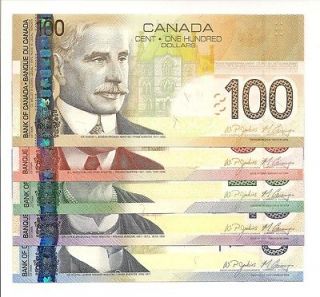 CANADIAN JOURNEY ALL PAPER MONEY ALL JENKINS CARNEY $100, $50, $20, $