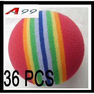 36pcs eva ball foam ball rainbow practice golf training