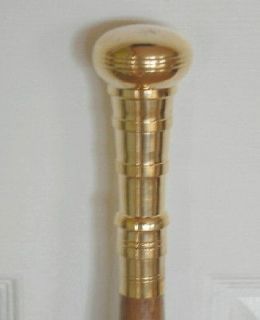 CANE Polished Brass Handle 38 TALL ~ FREE S/H ~ Our Tallest Cane NEW