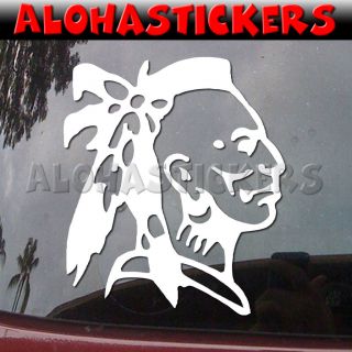 WARRIOR Mohawk Indian Car Truck Vinyl Decal Window Sticker W35