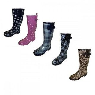 Womens Rubber Rain Boots 5 Different Style Colors To Choose From