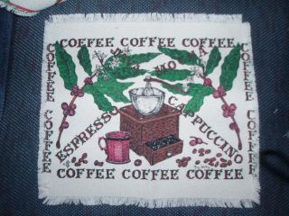 COFFEE  EXPRESSO CAPPUCCINO TABLE MAT, 12.5 x 14 , 2nd