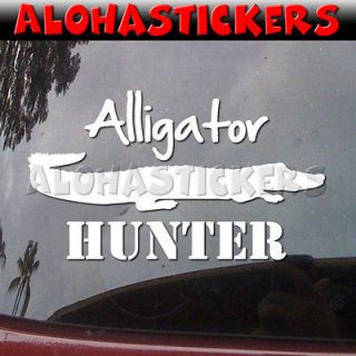 HUNTER Hunting Gator Car Truck Graphics Vinyl Decal Window Sticker I98