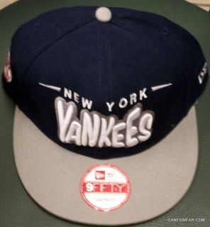 NY Yankees, SNAPBACK, Blue/Gray Cap/Hat, CC Rivera Jeter ARod Cano