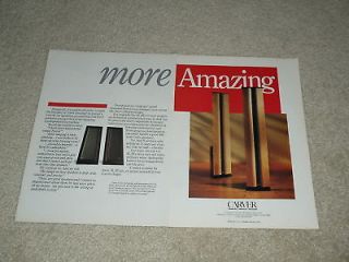 Carver Amazing Speakers Ad, 1993, 2 pgs, AL III, Info
