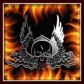 SKULL 116 airbrush stencil template motorcycle chopper paint