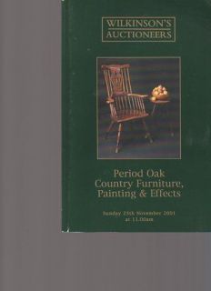 Wilkinsons 2001 Period Oak Country Furnitue, Paintings