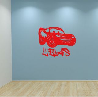 LIGHTNING MCQUEEN CARS WALL STICKER PERSONALISED NAME BOYS BEDROOM