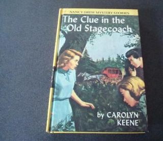 NANCY DREW #37 CLUE IN THE OLD STAGECOACH 1960, EXCELLENT