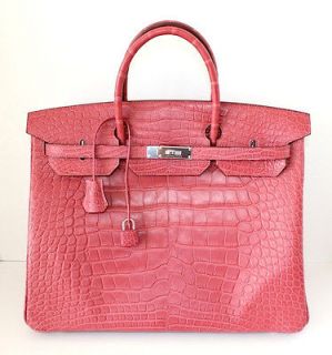HERMES Birkin 40 Bag Matte BOISE DE ROSE exotic rare beauty