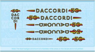 Daccordi Bicycle Decals Transfers Stickers   Set 1