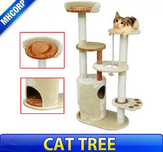 New Kitty Cat Scratcher 55.6 Height Cat Tree Post Condo Tower Toy Pet