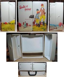 Barbie & Skipper Beige Vinyl Trunk Carrying Case