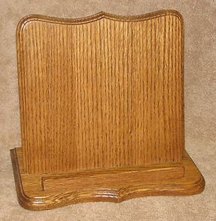 Beautiful Oak Solid Wood Bible, Book, Cookbook Stand Holder 12 Wide x