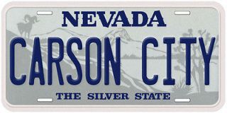 Carson City Nevada Aluminum Novelty Tag Car License Plate