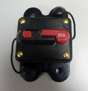 80A Car Audio Inline Circuit Breaker Fuse for 12V Protection
