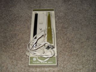 Antique GE General Electric ELECTRIC KNIFE Carving Avocado Green
