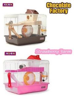 Large Luxury Double Layer Hamster Cage With Wheel Bowl Bottle Slides