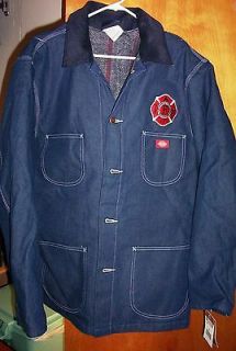 Custom Embroidered IAFF Dickies Blanket Lined Chore Coat NEW with