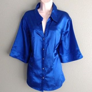 Newly listed Cato Woman Stretch Satin Tunic Blouse Top Sz 26/28w