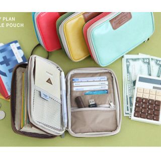 Money Plan Zip Around Bank Book Cards Receipts Holder Case Pouch Mint