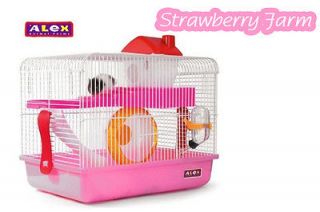  New ALEX Colorful Strawbarry Farm Luxury Hamster Cage