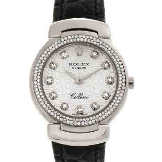 Rolex Cellini Cellissima 18k White Gold Diamond Watch 6671/9