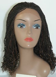 Fully Hand Braided Lace Front Wig Celina  Color 1B/30