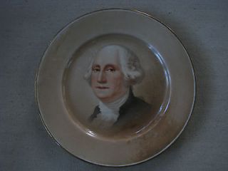 Greenwood China Collectible Plate GEORGE WASHINGTON 8 Gold Trimmed