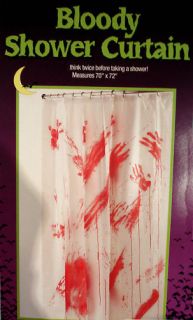 Shower Curtain   Bloody   Horror Party Halloween