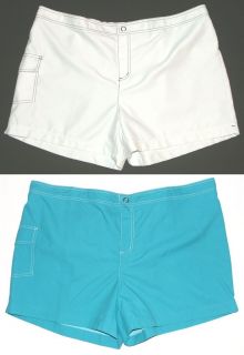 New CATALINA Board Shorts White or Teal Blue Womans Plus Size 3X 22W