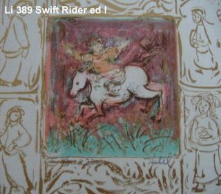 Swift Rider Litho by Edna Hibel 389