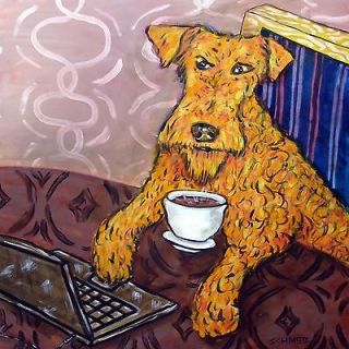 Irish Terrier coffee animal art tile coaster pet gift
