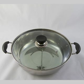 Steel Twin Hot Pot With Lid   For Induction/Gas/ Electrical Stove
