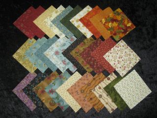 Fabric Squares 5, Fall Mixed Blends, Set #2, 30pc set