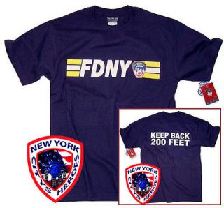 FDNY T Shirt Navy Blue Officially Licensed by The New York City Fire