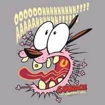 Cartoon Network Courage the Cowardly Dog Show Scaredy Dog Tee Shirt