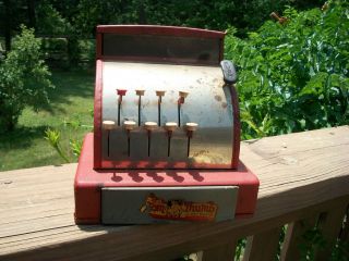 Vintage Tom Thumb Toy Cash Register Made in Jackson,Mi U.S.A