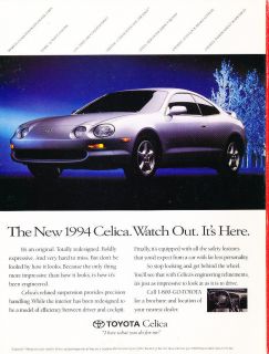 1994 Toyota Celica   Watch Out   Classic Vintage Advertisement Ad D109