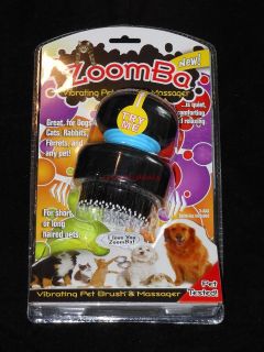 Zoomba Vibrating Pet Hair Remover Massager Cats Dogs Rabbits Any Fur