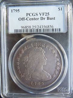 OFF CENTER DRAPED BUST DOLLAR VF25 PCGS CERTIFIED* *ESTATE COIN