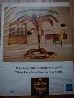 1969 DREXEL Et Cetera Furniture Lk Gilding Lilies Ad
